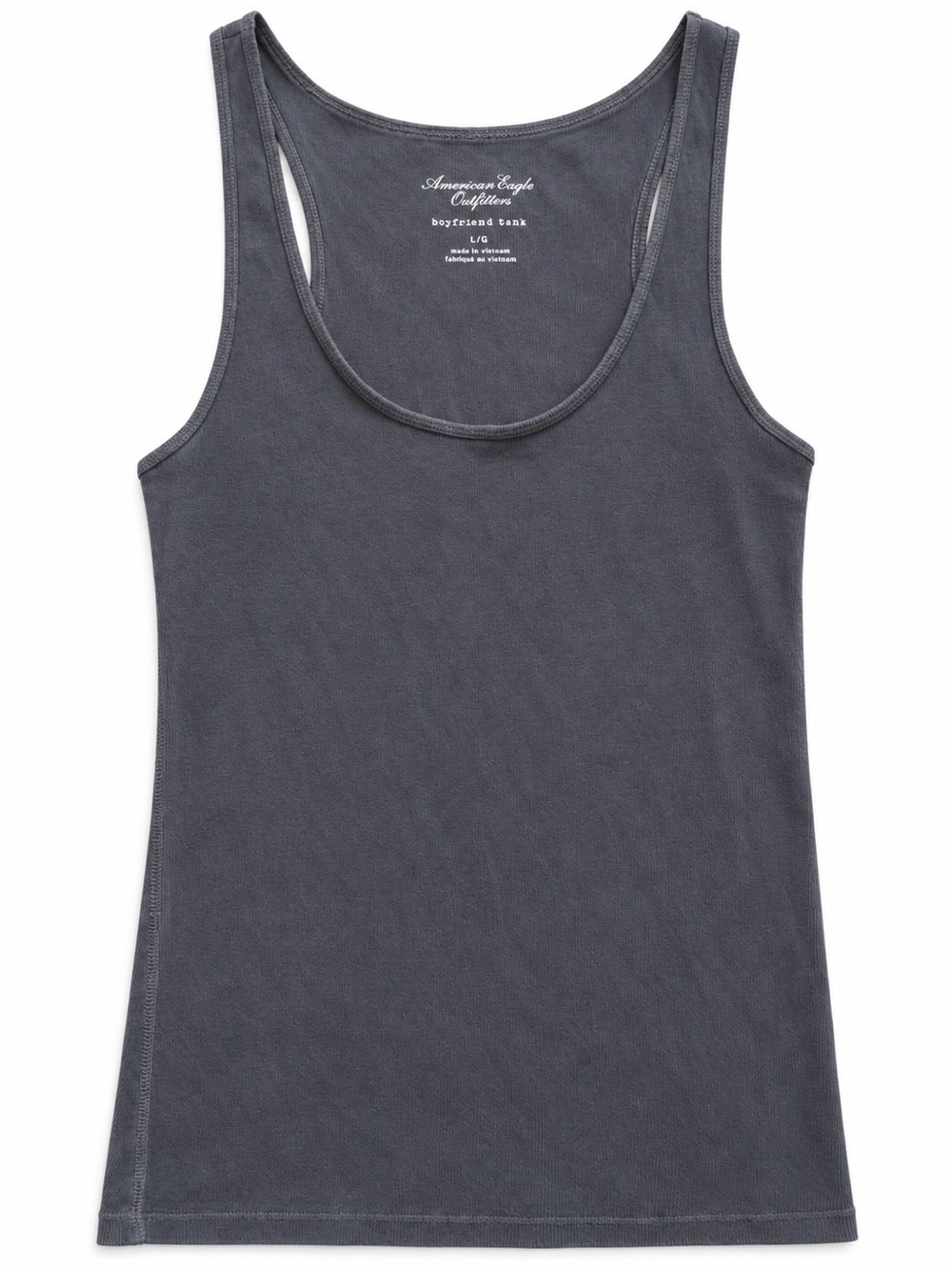 American Eagle Outfitters Women's Charcoal Gray Scoop Tank